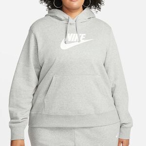 NEW Nike Sportswear Club Fleece Hoodie Gray Women's Comfy Sz XXL